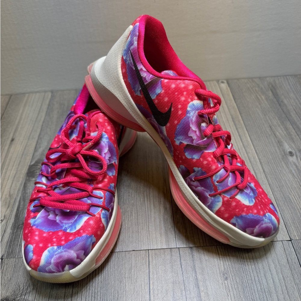 Nike KD 8 'Aunt Pearl' Floral Pink Basketball Running Sneakers Women’s Size 4.5Y